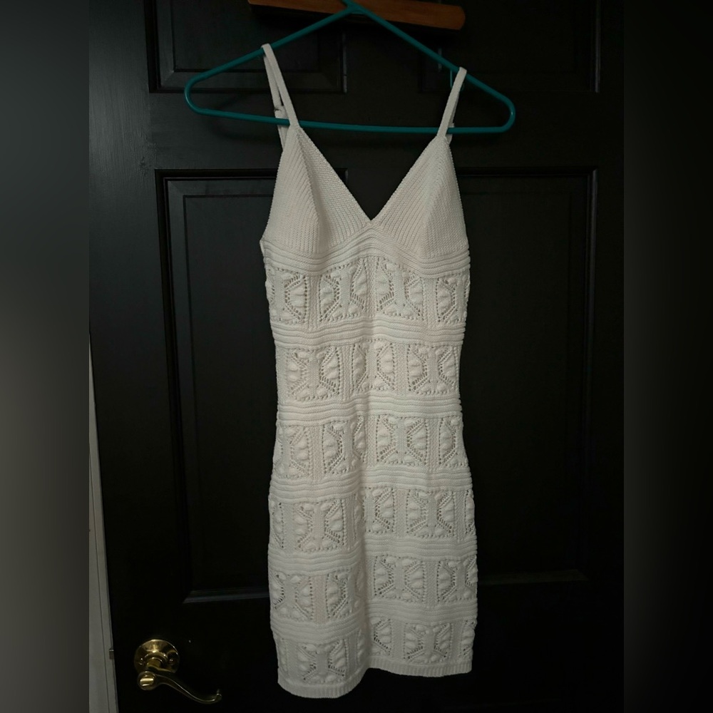 This beautiful crochet cream dress is ready to wear! Has been worn once! Size SM
